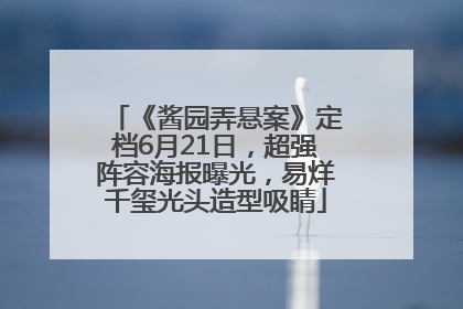 《酱园弄悬案》定档6月21日，超强阵容海报曝光，易烊千玺光头造型吸睛