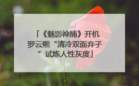 《魅影神捕》开机 罗云熙“清冷双面弃子”试炼人性灰度