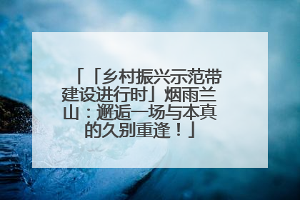 「乡村振兴示范带建设进行时」烟雨兰山：邂逅一场与本真的久别重逢！