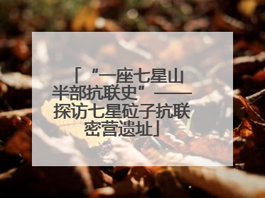 “一座七星山 半部抗联史”——探访七星砬子抗联密营遗址