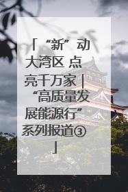 “新”动大湾区 点亮千万家｜“高质量发展能源行”系列报道③