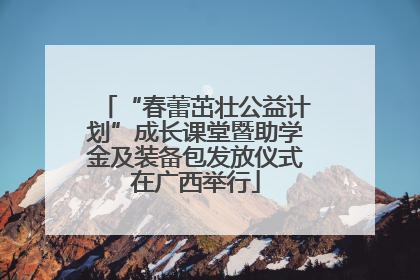 “春蕾茁壮公益计划”成长课堂暨助学金及装备包发放仪式在广西举行