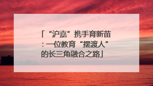 “沪嘉”携手育新苗：一位教育“摆渡人”的长三角融合之路