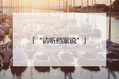 “请听档案说”