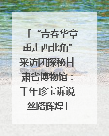 “青春华章重走西北角”采访团探秘甘肃省博物馆：千年珍宝诉说丝路辉煌