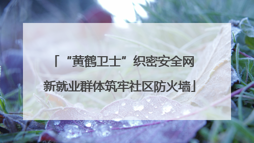 “黄鹤卫士”织密安全网 新就业群体筑牢社区防火墙