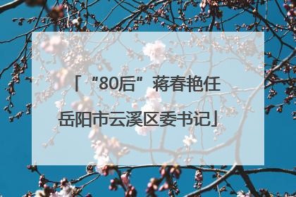 “80后”蒋春艳任岳阳市云溪区委书记