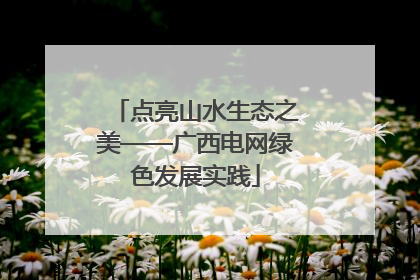 点亮山水生态之美——广西电网绿色发展实践
