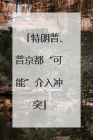 特朗普、普京都“可能”介入冲突