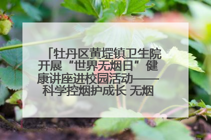 牡丹区黄堽镇卫生院开展“世界无烟日”健康讲座进校园活动——科学控烟护成长 无烟环境助健康