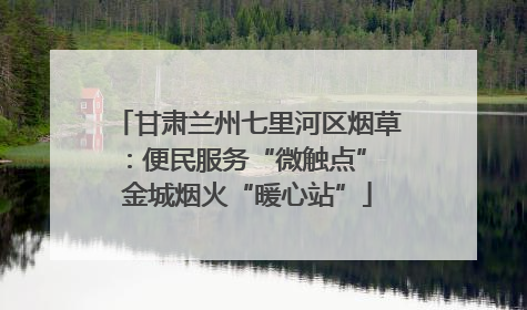 甘肃兰州七里河区烟草：便民服务“微触点” 金城烟火“暖心站”