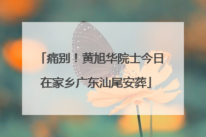 痛别！黄旭华院士今日在家乡广东汕尾安葬