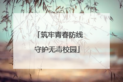 筑牢青春防线 守护无毒校园