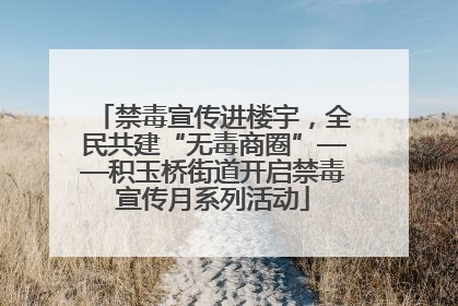 禁毒宣传进楼宇，全民共建“无毒商圈”——积玉桥街道开启禁毒宣传月系列活动