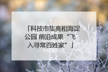 科技市集亮相海淀公园 前沿成果“飞入寻常百姓家”