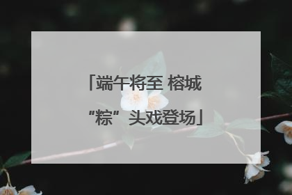 端午将至 榕城“粽”头戏登场