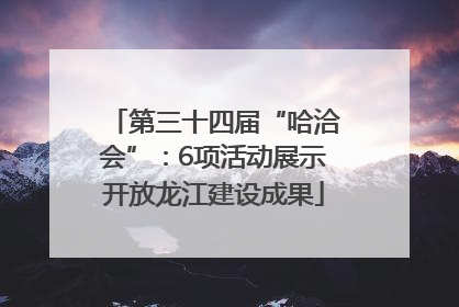 第三十四届“哈洽会”：6项活动展示开放龙江建设成果