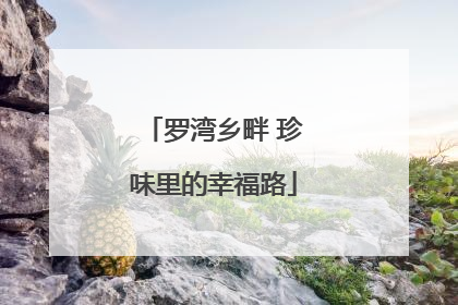 罗湾乡畔 珍味里的幸福路