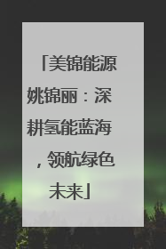 美锦能源姚锦丽：深耕氢能蓝海，领航绿色未来