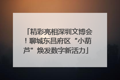 精彩亮相深圳文博会！聊城东昌府区“小葫芦”焕发数字新活力