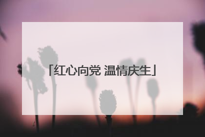红心向党 温情庆生