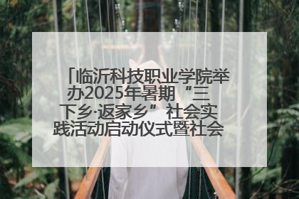 临沂科技职业学院举办2025年暑期“三下乡·返家乡”社会实践活动启动仪式暨社会实践活动供需交流会