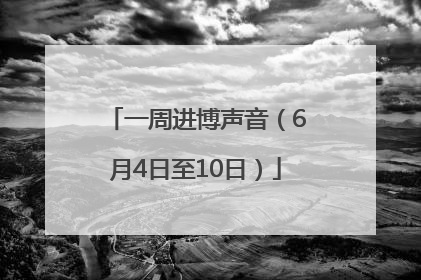 一周进博声音（6月4日至10日）
