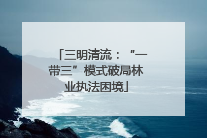 三明清流：“一带三”模式破局林业执法困境