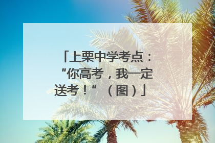 上栗中学考点：“你高考，我一定送考！”（图）