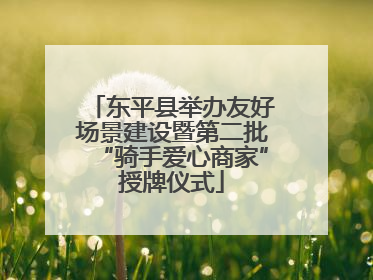 东平县举办友好场景建设暨第二批“骑手爱心商家”授牌仪式