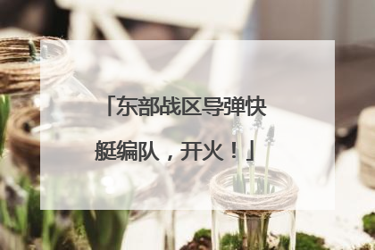 东部战区导弹快艇编队，开火！