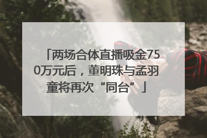 两场合体直播吸金750万元后，董明珠与孟羽童将再次“同台”