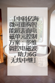 中科亿海微可重构智能超表面电磁单元控制方案：多维调控电磁波，助力6G无线中继