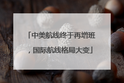 中美航线终于再增班，国际航线格局大变