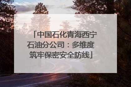 中国石化青海西宁石油分公司：多维度筑牢保密安全防线
