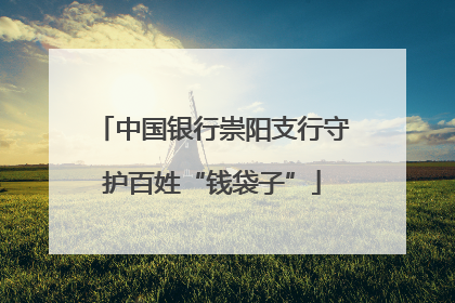 中国银行崇阳支行守护百姓“钱袋子”
