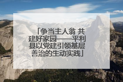 争当主人翁 共建好家园——平利县以党建引领基层善治的生动实践