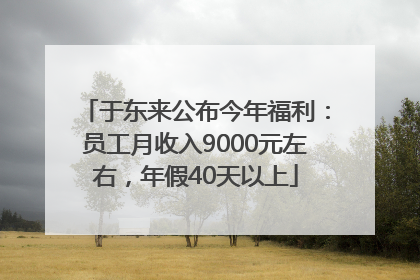 于东来公布今年福利：员工月收入9000元左右，年假40天以上
