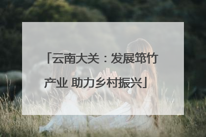 云南大关：发展筇竹产业 助力乡村振兴