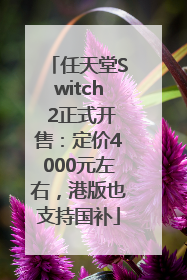 任天堂Switch 2正式开售：定价4000元左右，港版也支持国补