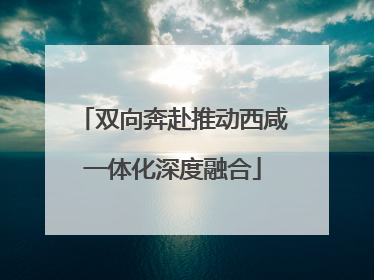 双向奔赴推动西咸一体化深度融合