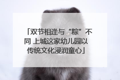 双节相逢与“粽”不同 上城这家幼儿园以传统文化浸润童心