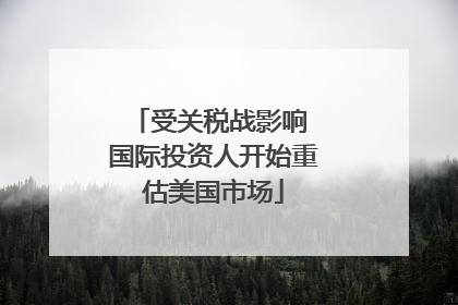 受关税战影响 国际投资人开始重估美国市场