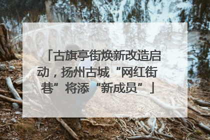 古旗亭街焕新改造启动，扬州古城“网红街巷”将添“新成员”