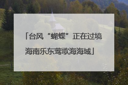 台风“蝴蝶”正在过境海南乐东莺歌海海域