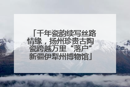 千年瓷韵续写丝路情缘，扬州珍贵古陶瓷跨越万里“落户”新疆伊犁州博物馆
