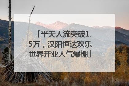 半天人流突破1.5万，汉阳恒达欢乐世界开业人气爆棚
