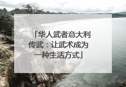 华人武者意大利传武：让武术成为一种生活方式