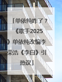 单依纯咋了？《歌手2025》单依纯改编李荣浩《李白》引热议