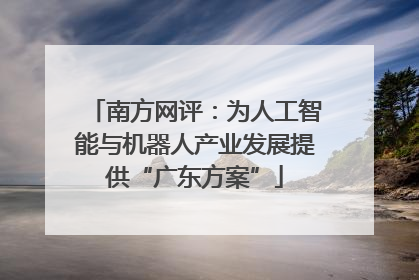 南方网评：为人工智能与机器人产业发展提供“广东方案”